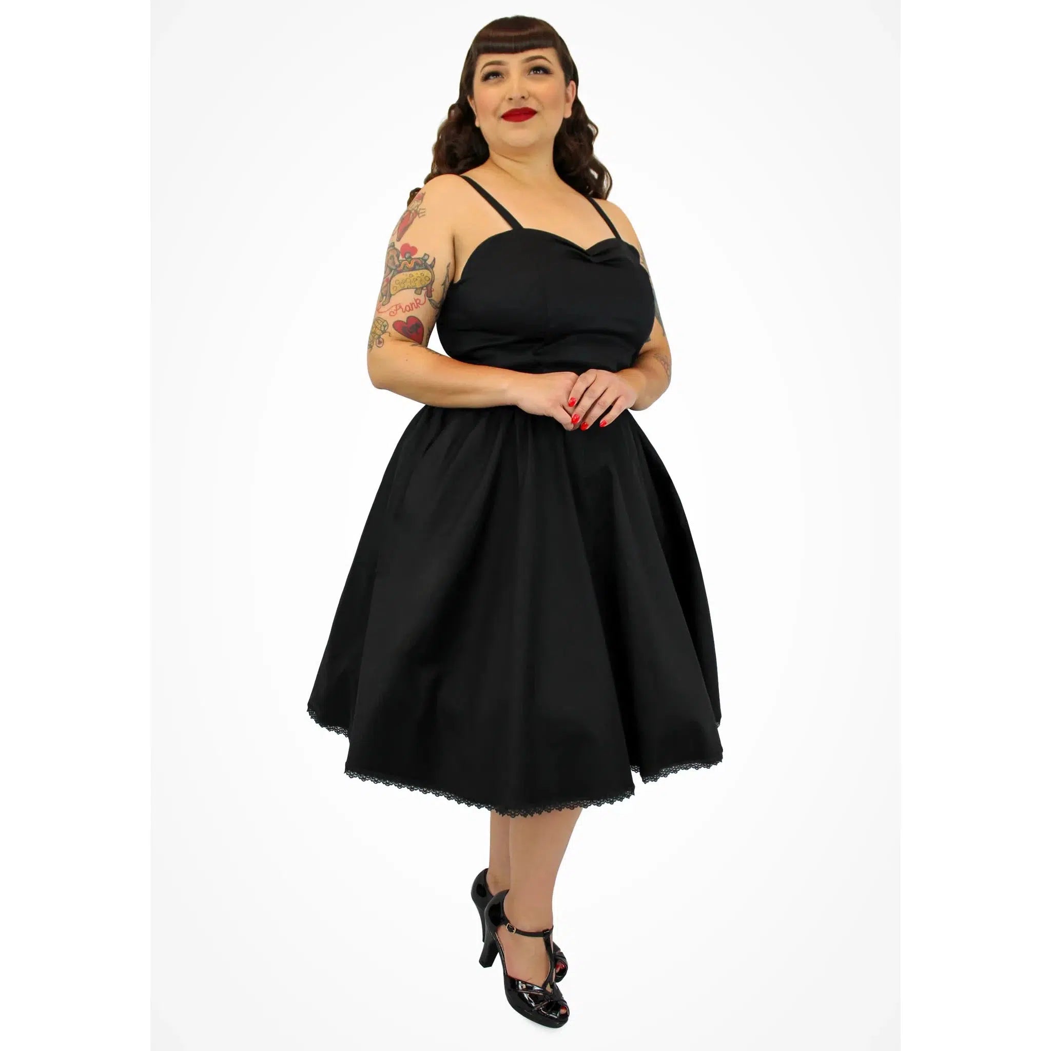 Hemet Black Sweetheart Dress Tunics Trendy modern