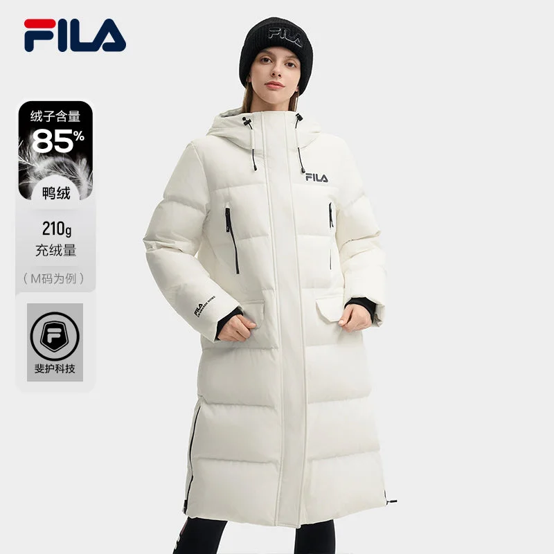 FILA CORE LIFESTYLE FILA ORIGINALE WINTER TENNIS CLUB Women Down Jacket (Black / Pink / White) Satin Jacket Silk Jacket Chiffon Jacket