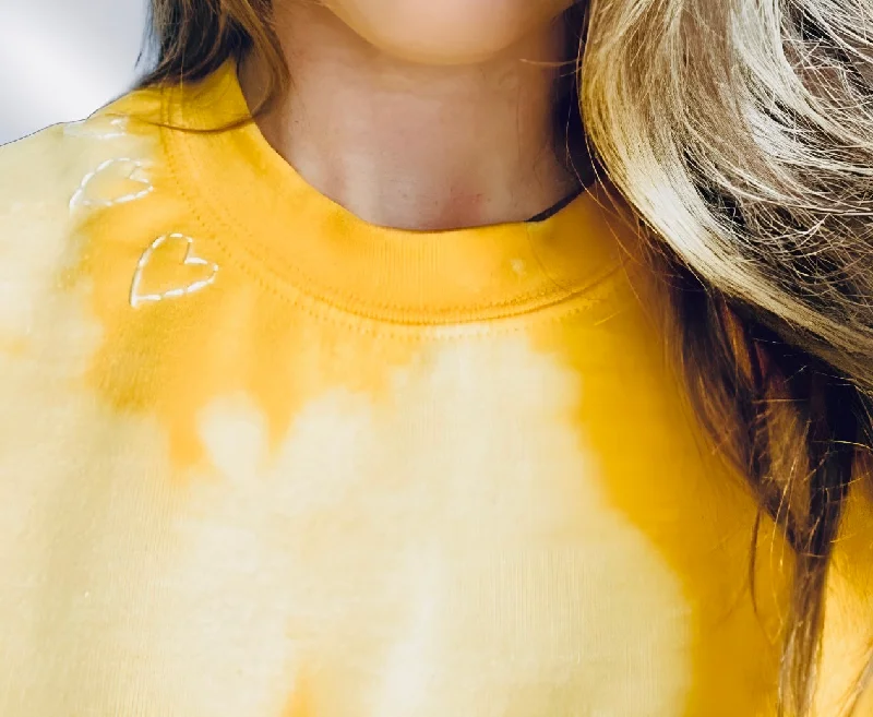 Cloud Dye Sweatshirt Hoodie with Hem Drawcord Adjustable Customizable