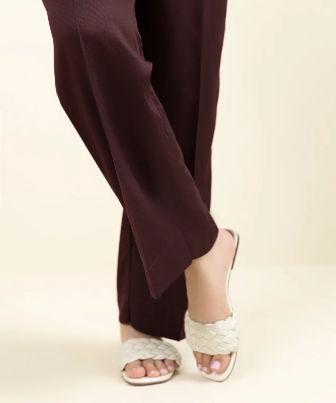 Solid Bedford Straight Pants Comfortable Denim Pants