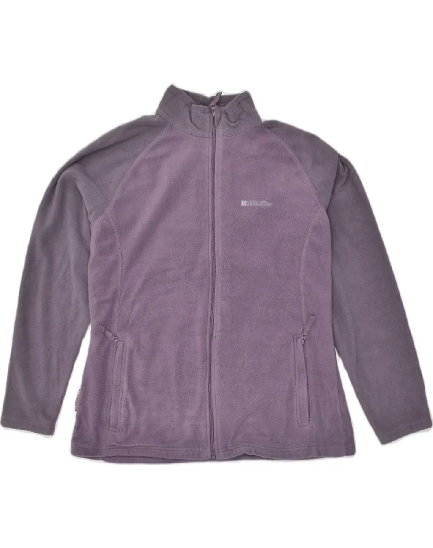 MOUNTAIN WAREHOUSE Womens Fleece Jacket UK 18 XL  Purple Polyester Front Pockets Side Pockets Patch Pockets