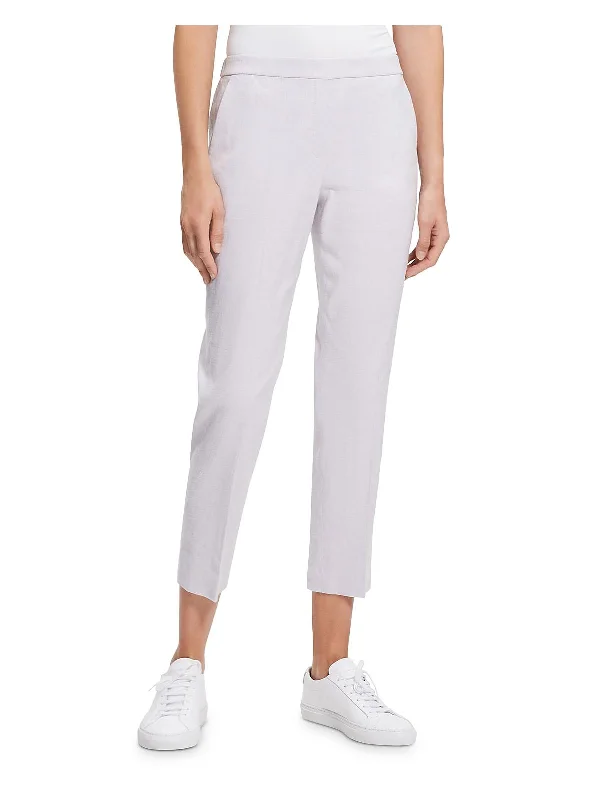 Womens High Rise Stretch Cropped Pants Comfortable Maternity Pants