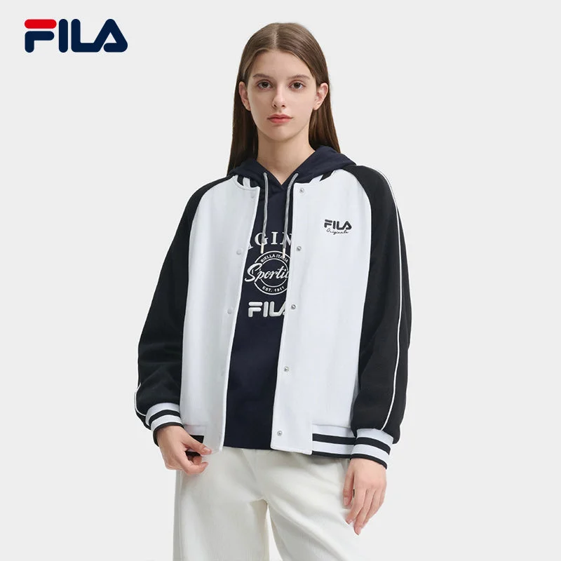 FILA CORE LIFESTYLE FILA ORIGINALE WINTER TENNIS CLUB Women Jacket (White) Cotton Jacket Linen Jacket Terry Jacket