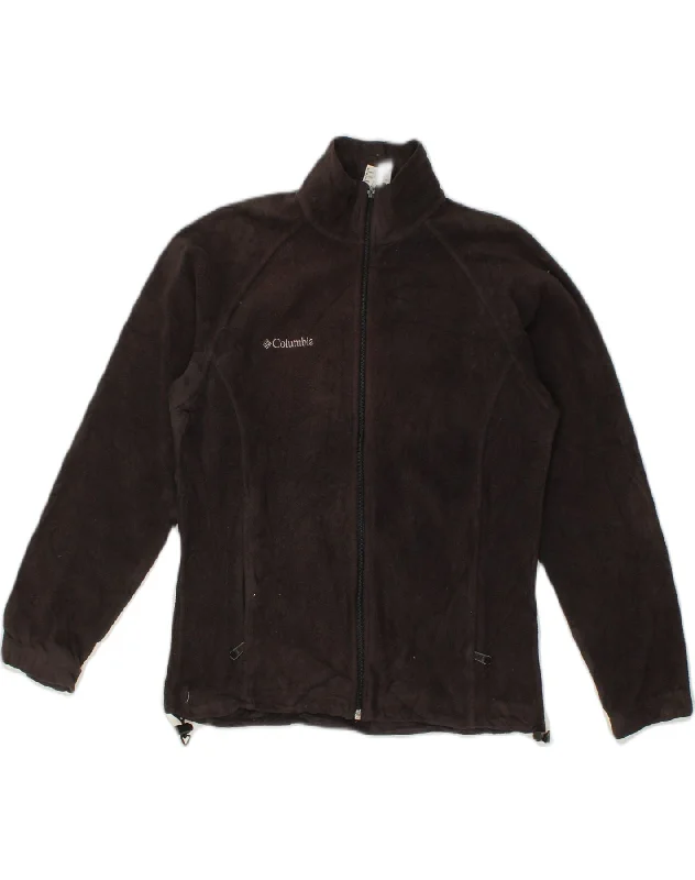 COLUMBIA Womens Fleece Jacket UK 10 Small Black Polyester Insulated Jacket Fitted Jacket Loose Jacket