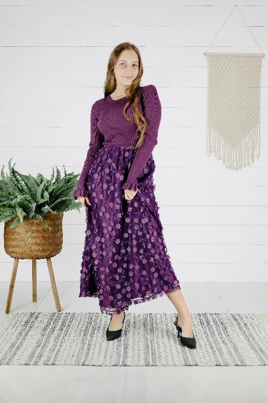 Corsea Floral Contrast Dress - Purple/Final Sale Tunics Brand named