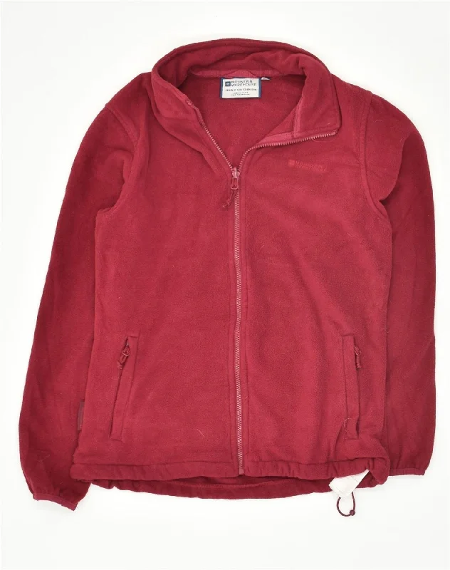 MOUNTAIN WAREHOUSE Womens Fleece Jacket UK 12 Medium Burgundy Polyester Mesh Jacket Canvas Jacket Denim Jacket
