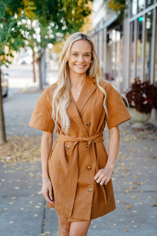 Beverly Button Tie Dress