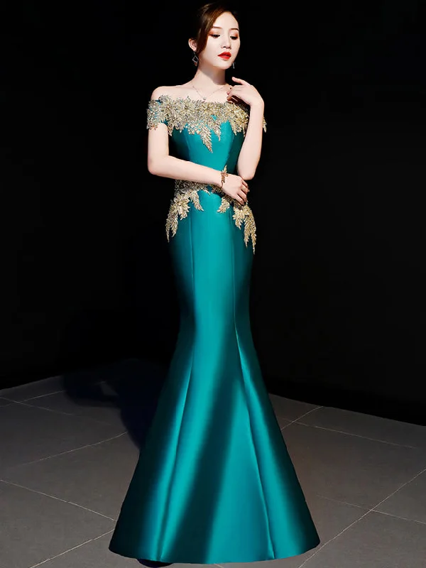 Off Shoulder Mermaid Fishtail Formal Evening Dress