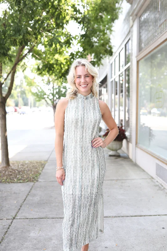 Hazel Printed Crochet Dress
