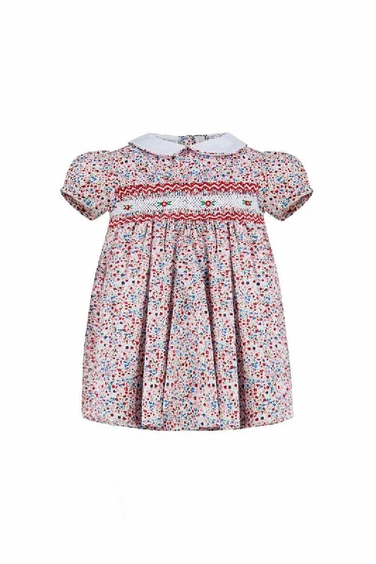 Full Floral Short Sleeve Bishop Girl Dress (Babies & Toddlers)