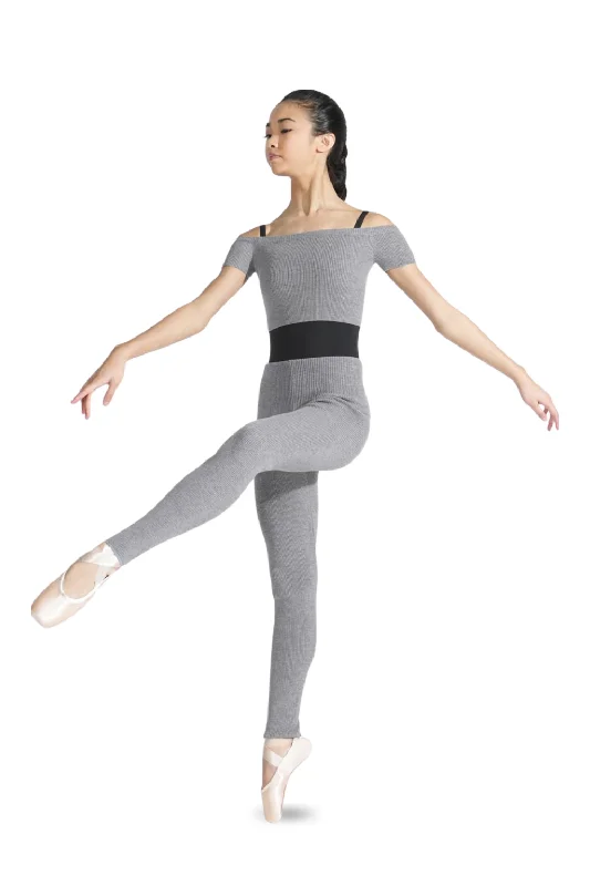 CAPEZIO 11382W ADULT RIBBED SWEATER KNIT LEGGINGS Satin Blend Silk Blend Wool Blend