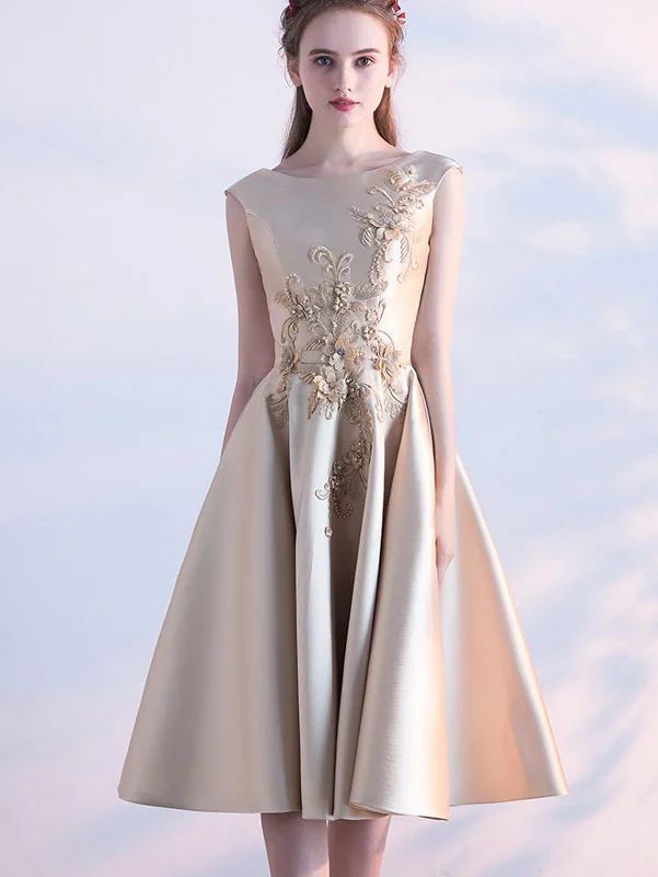Appliques Fit & Flare Cocktail Dress