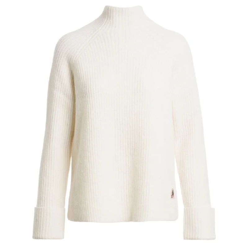 Parajumpers Dalida Turtleneck White Sweater Graphic Sweater Embroidered Appliqued