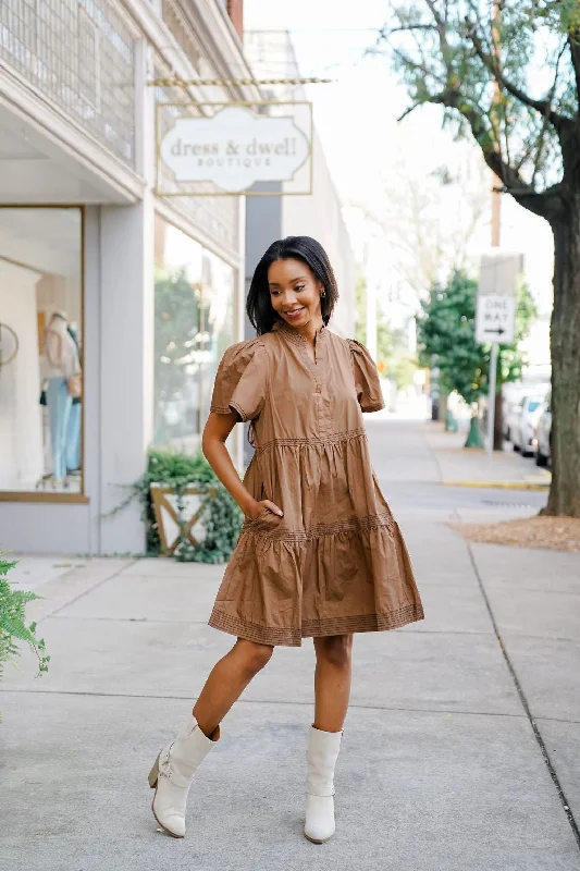 Betty Poplin Tiered Dress
