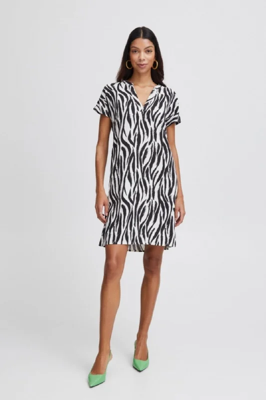 Animal Print Linen Dress
