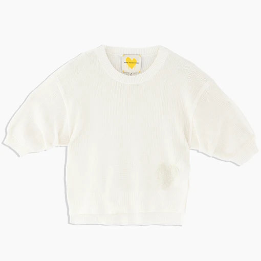Gabi Sweater White Chenille Fabric Brocade Fabric Lace Fabric