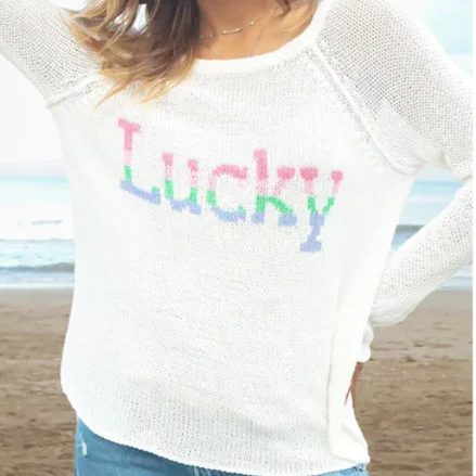 Lucky Rainbow Ragland Cotton Sweater Spandex Rayon Corduroy