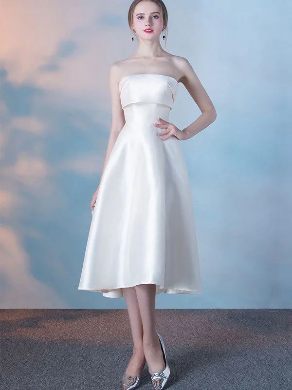 Bandeau Fit & Flare Prom Evening Dress