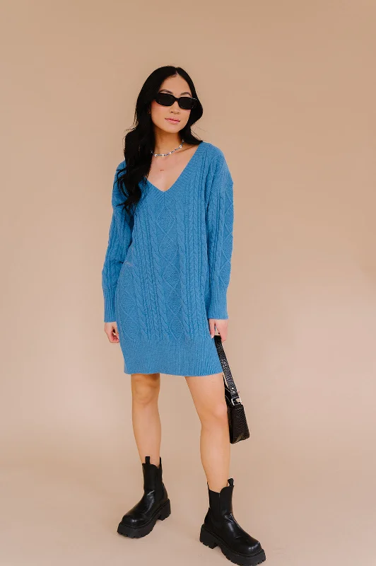 In My Feelings Sweater Dress Notch Collar Peter Pan Collar Cowl Neck