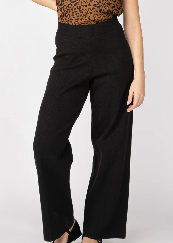 Pull on Wide Leg Sweater Pant Mesh Fabric Canvas Fabric Denim Fabric