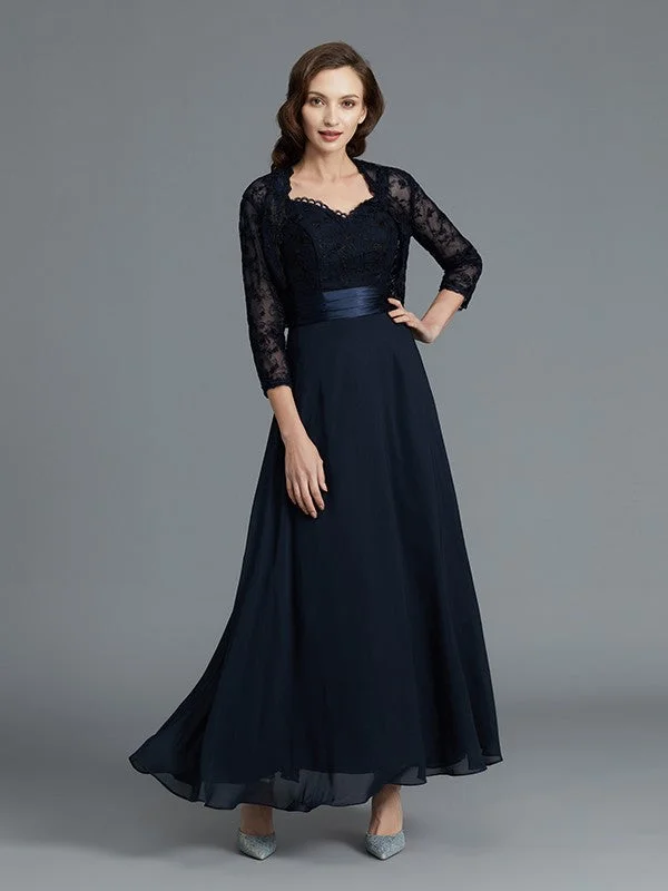 A-Line/Princess Sweetheart Sleeveless Chiffon Ankle-Length Mother of the Bride Dresses TPP0007236