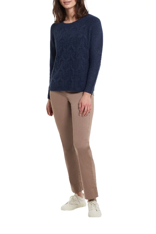 Tribal Crew Neck Sweater 1110O-3590-2633 Dark Ocean - 1 ONLY SIZE LARGE - 20% OFF Mesh Fabric Canvas Fabric Denim Fabric