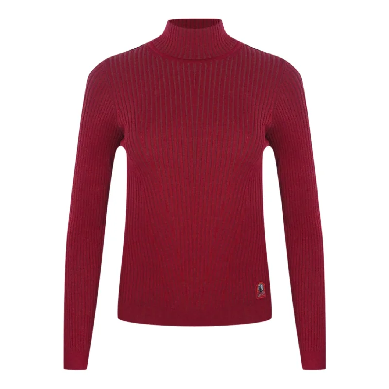 Parajumpers Lotus Red Sweater Chenille Brocade Lace