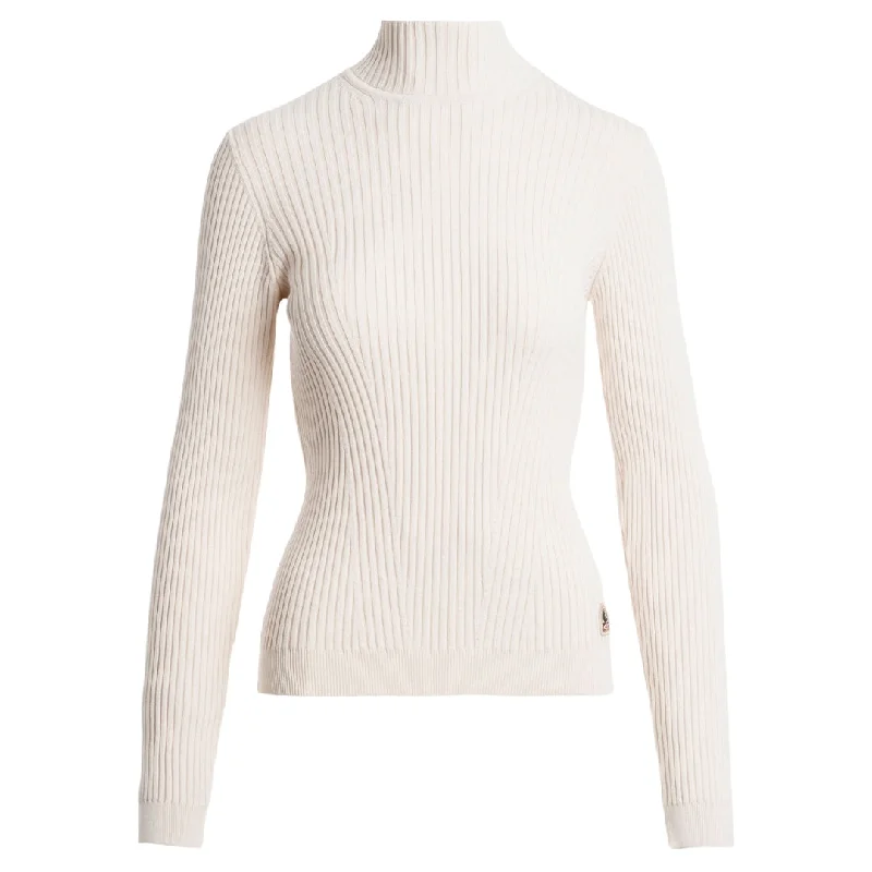 Parajumpers Lotus Moonbeam White Sweater Real Fur Shearling Chenille
