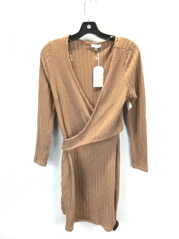 Dress Sweater By Clothes Mentor In Brown, Size: S Terry Blend Velvet Blend Canvas Blend
