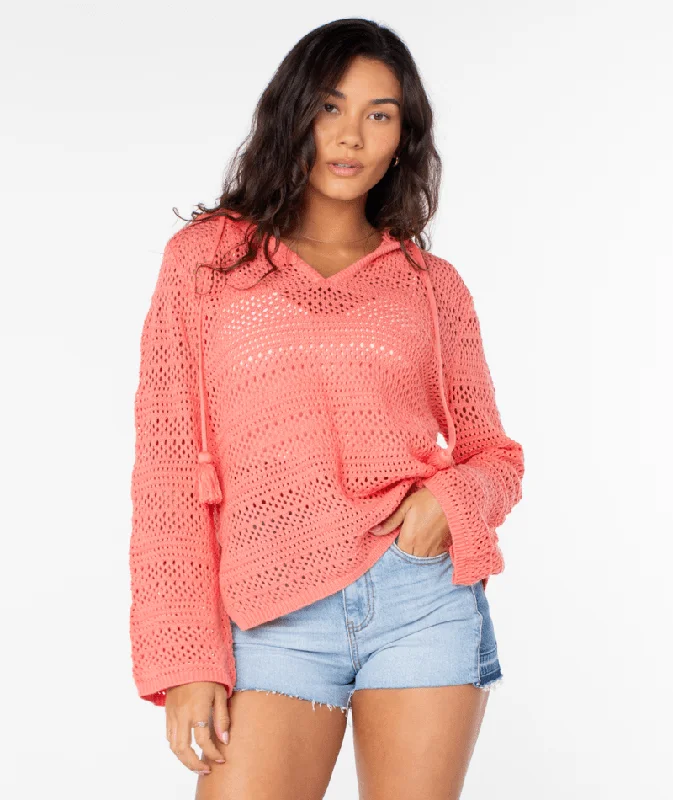 Roxy Womens Sweater Hippie Love Solid Terry Blend Velvet Blend Canvas Blend