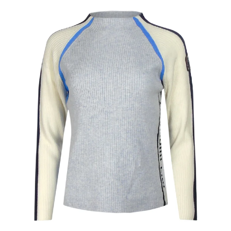 Parajumpers Branded Sides Knitted Grey Sweater Spandex Rayon Corduroy
