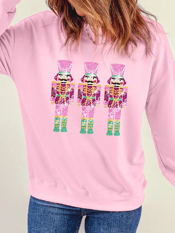 Sequin Nutcracker Christmas Sweater Wool Sweater Cotton Sweater Cashmere Sweater