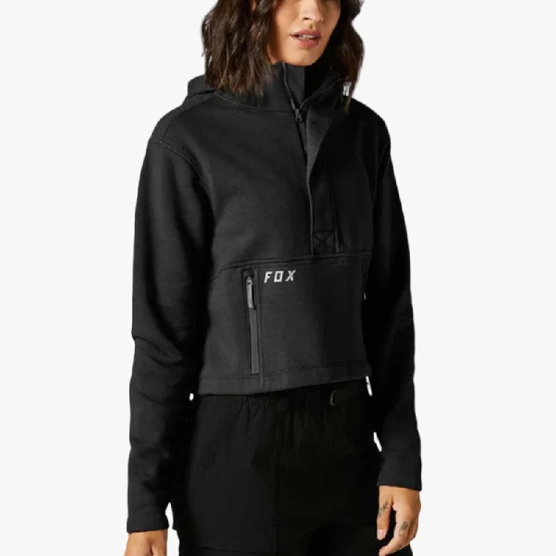 Fox Women's Calibrated Crop Fleece Sweater Black Plaid Sweater Polka Dot Checkered