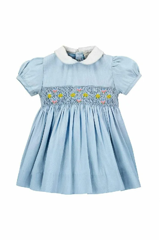 Picque Classic Blue Baby Girl Yoke Dress
