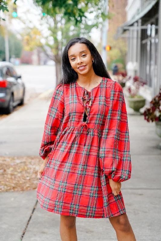 Lottie Tartan Bow Dress