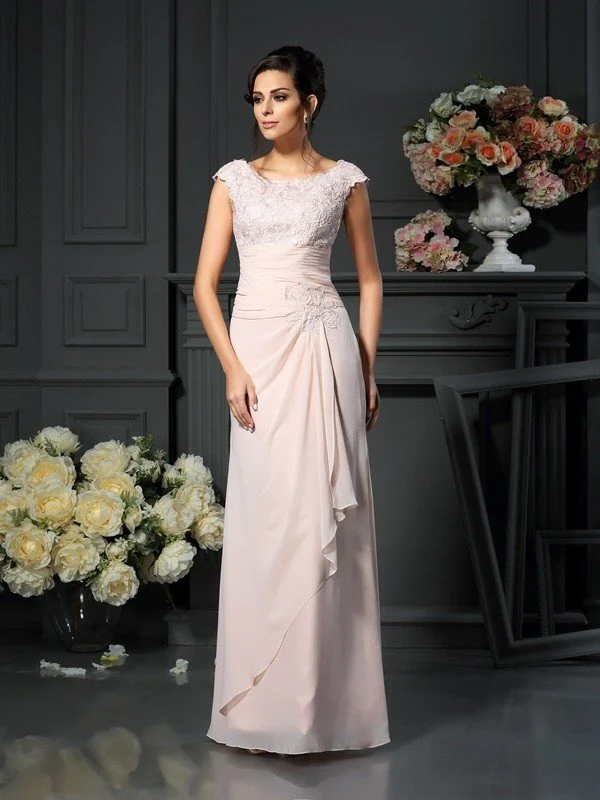 A-Line/Princess Scoop Lace Sleeveless Long Chiffon Mother of the Bride Dresses TPP0007076