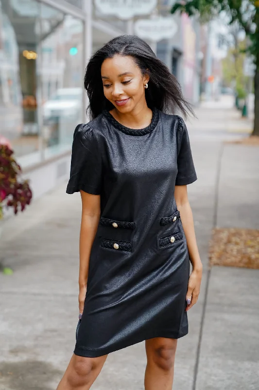 Blaze Braided Neck Pocket Dress