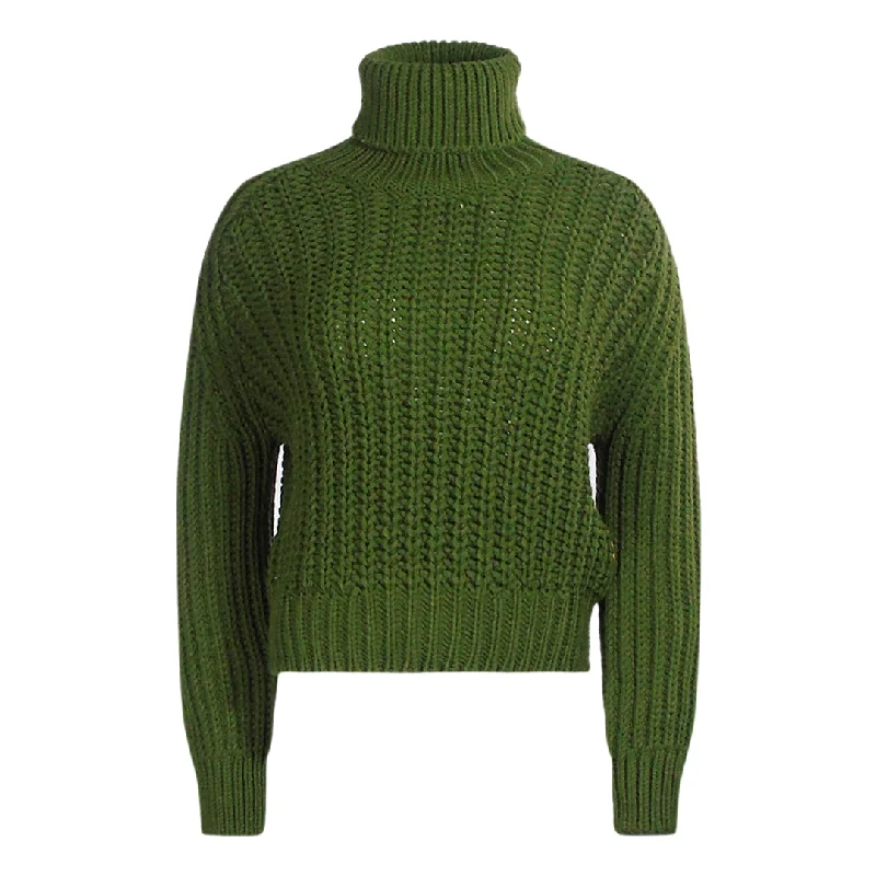 Parajumpers Knitted Dark Green Sweater Stretchy Elastic Breathable