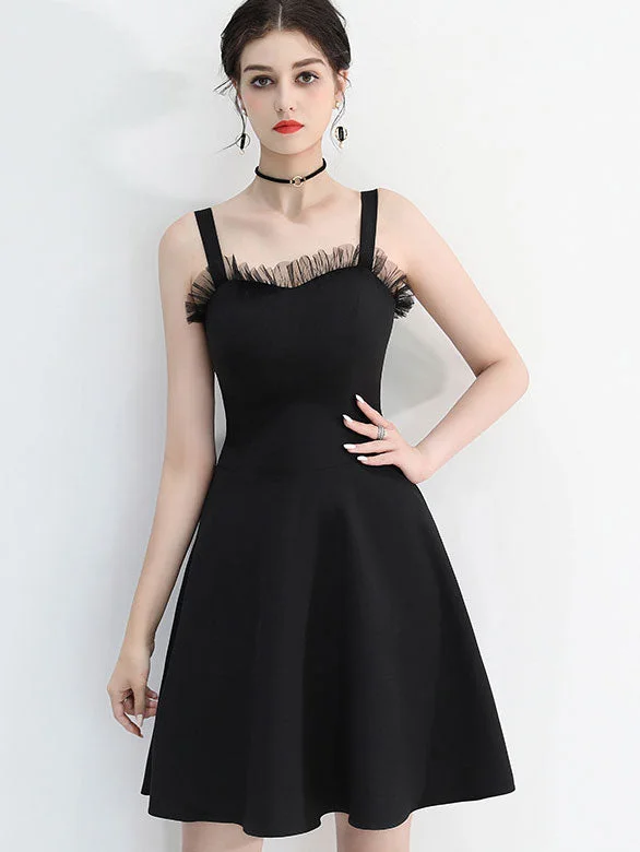 Short Fit & Flare Slip Evening Dress
