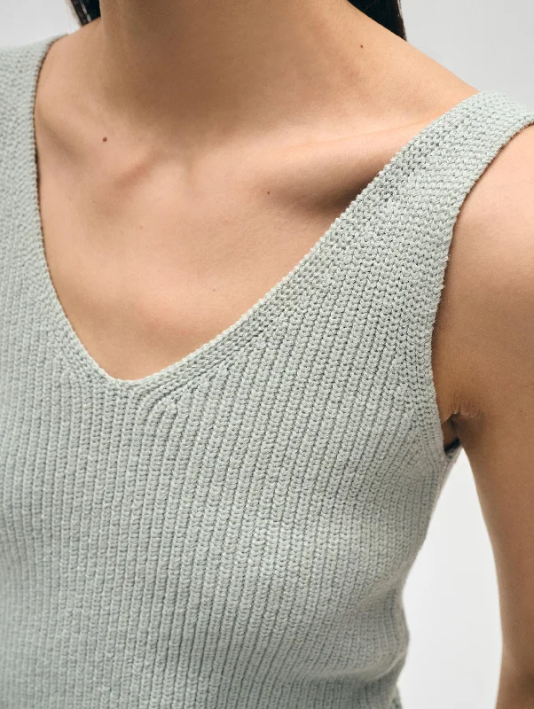 Cotton Linen Ribbed Tank