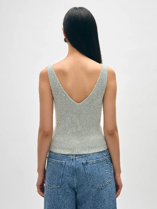 Cotton Linen Ribbed Tank