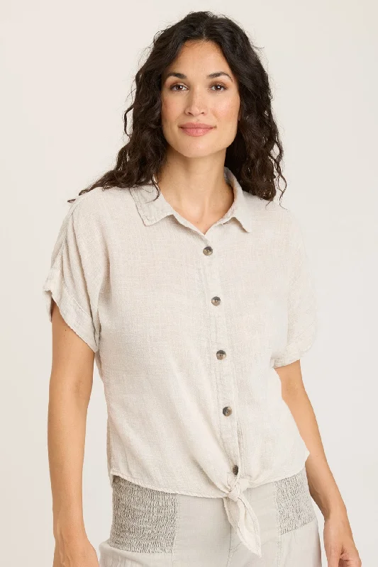 Gauze Teagan Tie Top