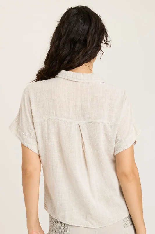 Gauze Teagan Tie Top