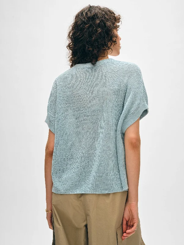 Linen Ribbed Easy Tee