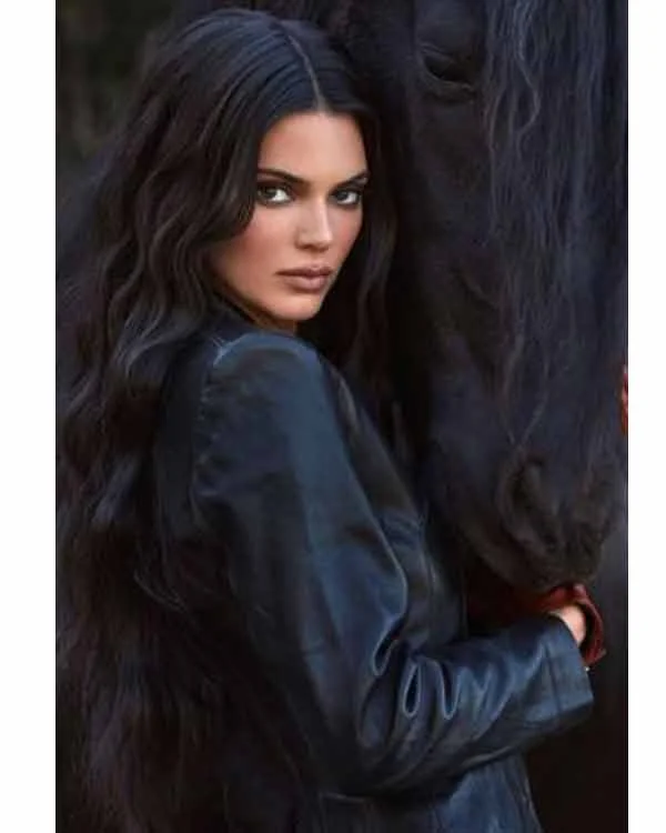 Kendall Jenner Plain Leather Jacket