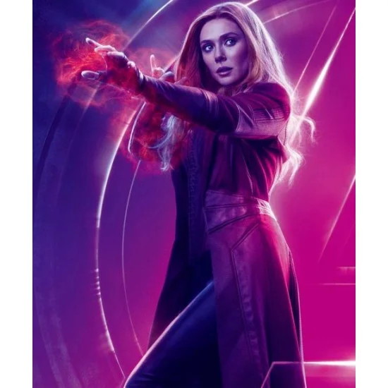 WandaVision Wanda Maximoff Leather Coat