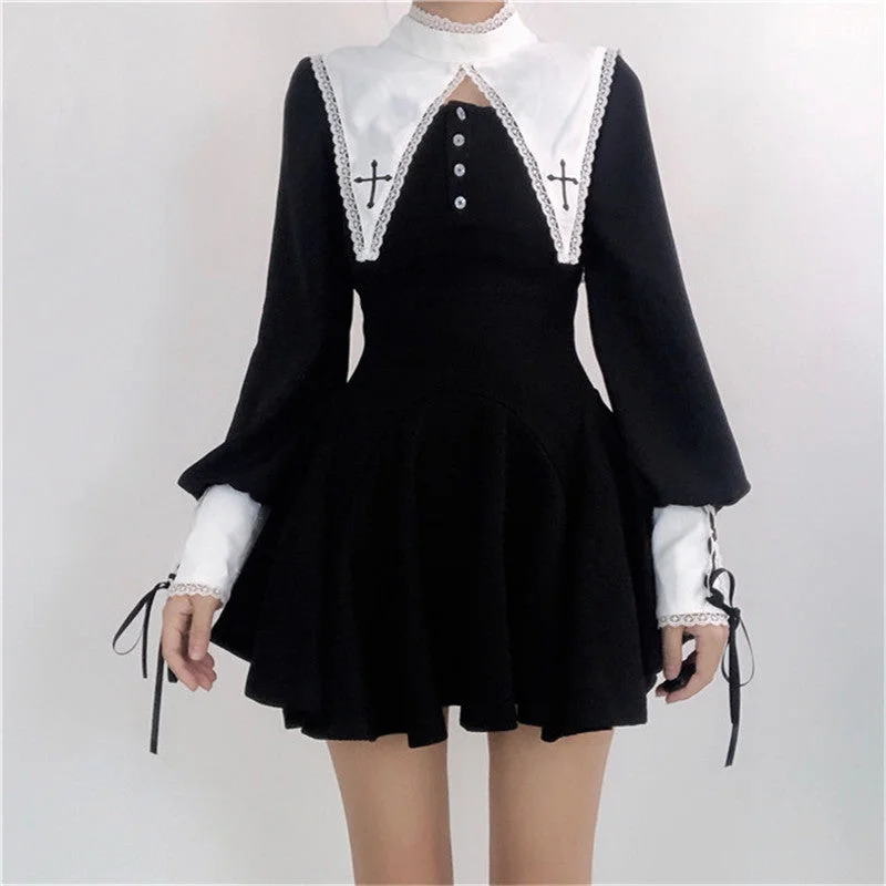 Dark nun cosplay dress YV43480