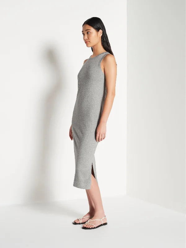 JHL Split Tank Dress (Cotton Cashmere) Grey Marle