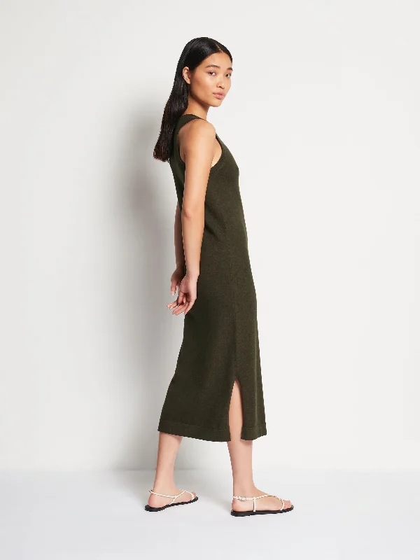 JHL Split Tank Dress (Cotton Cashmere) Spruce