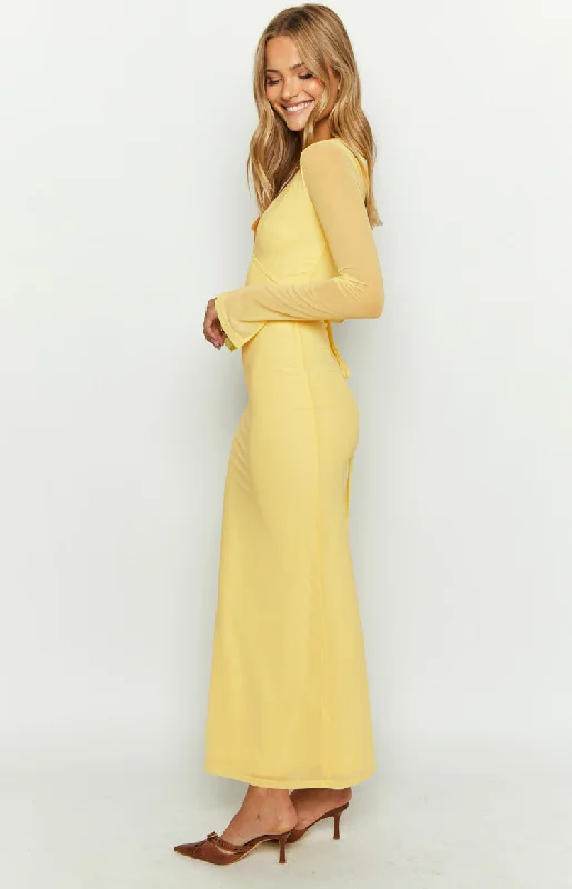 Monni Yellow Maxi Dress